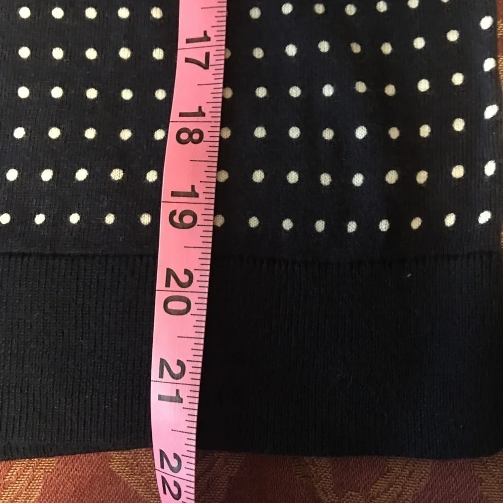 J. Crew Navy Blue Polka Dot cotton Tee Top XXS NWT